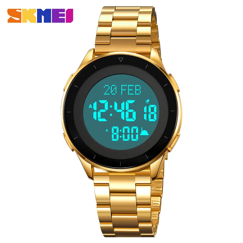 

SKMEI Countdown 30M Waterproof Digital Sport Watches Men Date Back Light Wristwatch Male Stainless steel reloj hombre