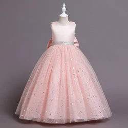 Children's Birthday Party Long Dress for Girls Galaxy Princess Girl Evening Dresses Gown 8 10 12T