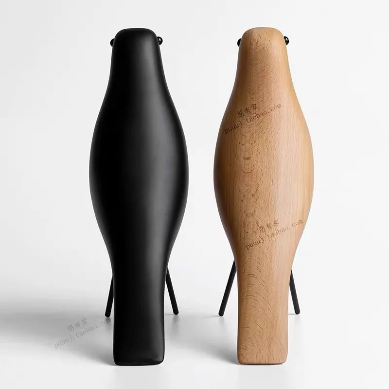 الشمال بسيط ins خشبية الطيور الحلي الإبداعية ديكور المنزل الخشب الصلب الخشب الطيور الحرف هووسورمينغ هدية عيد ميلاد #5