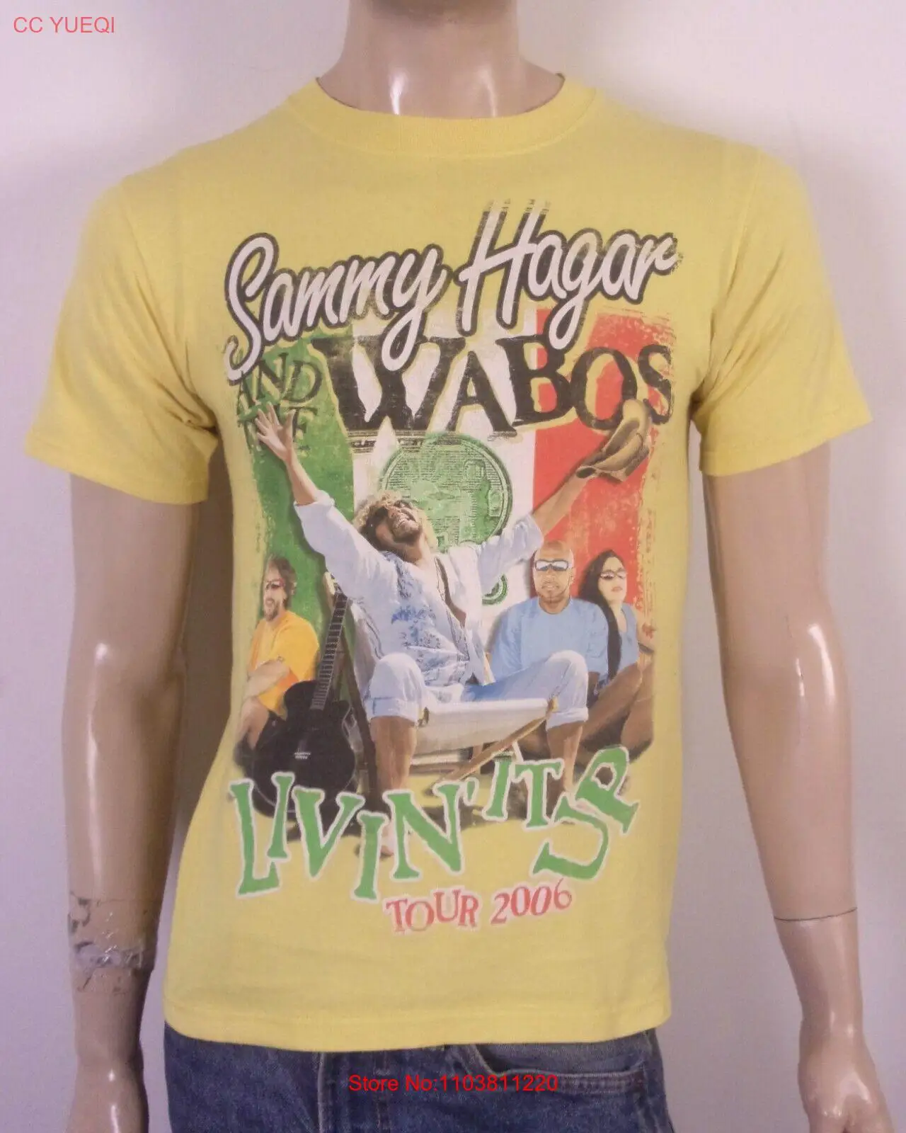 Винтажная Футболка Y2K 00s Sammy Hagar and the Wabos 2006, дата концертного турнира