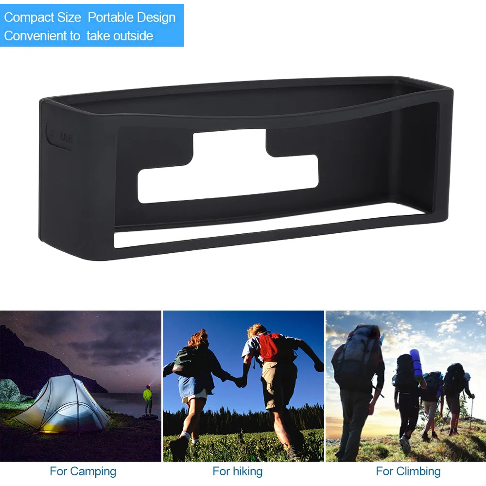 حافظة من السيليكون المحمولة لـ Bose SoundLink Mini I/II سمّاعات بلوتوث حافظة سفر واقية من السيليكون الناعم حقيبة تخزين الصوت C