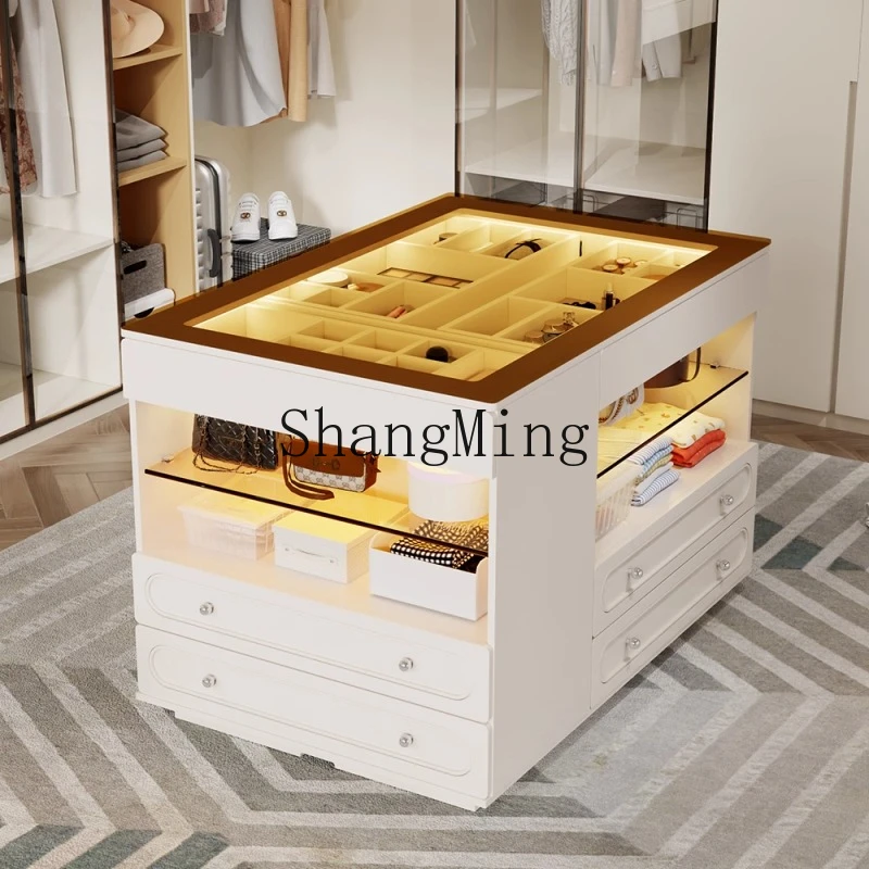 

FG Cloakroom Jewelry Display Cabinet High-End Jewelry Cabinet Household Double-Sided Chest of Drawers