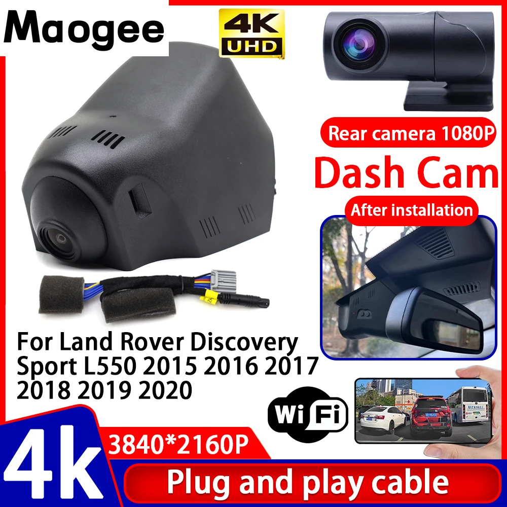 Grabadora de Video con Visión Nocturna 4K, DVR para Auto, Plug and Play, Cámara para Tablero para Land Rover Discovery Sport L550 2015 2016 2017 2018 2019 2020