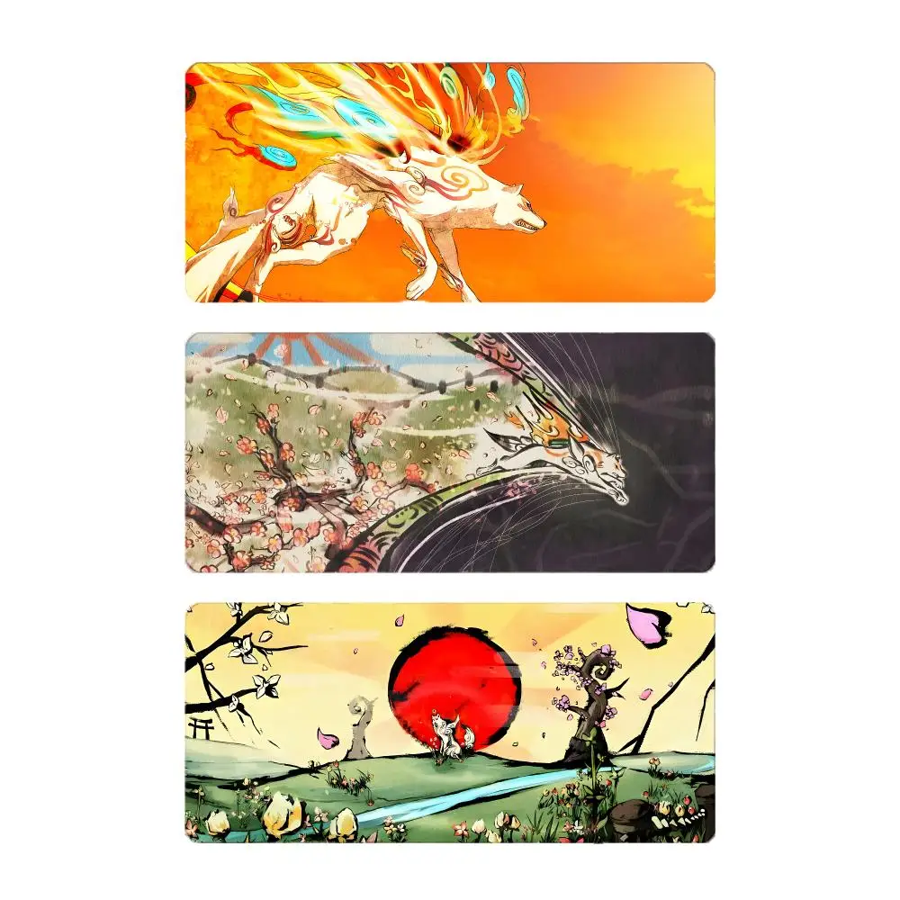 game action O-Okami Mouse Pad Mousepad Large Gaming LockEdge Thickened PC Table Desk Mat