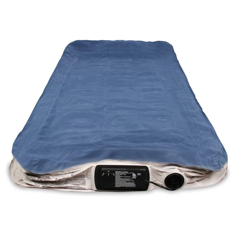 

Household air mattress with built-in air pump has three layers.