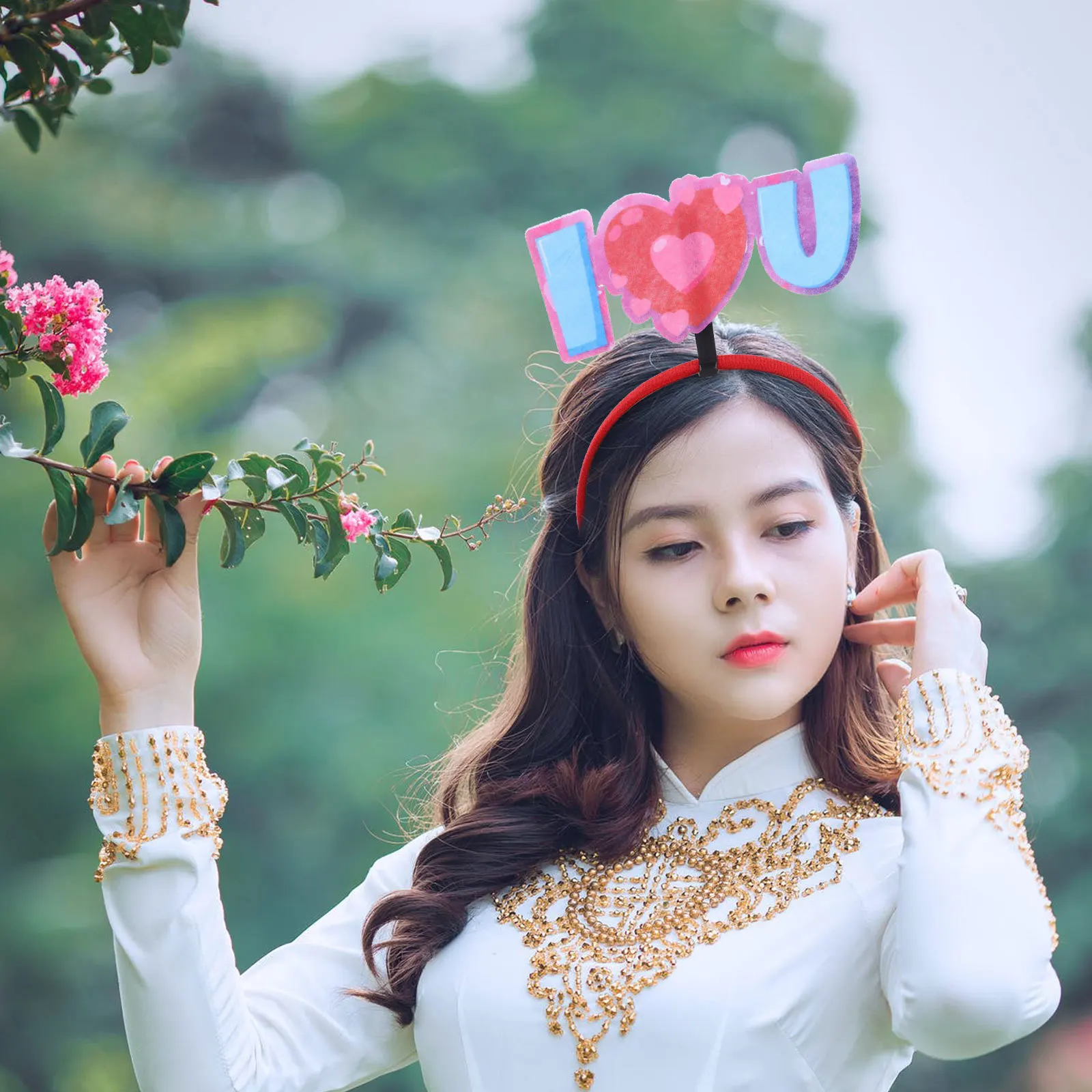 

6Pcs Heart Headband Valentines Day Hair Hoops Party Festival Hairband Women Hair Accessory Valentine's Day Headband