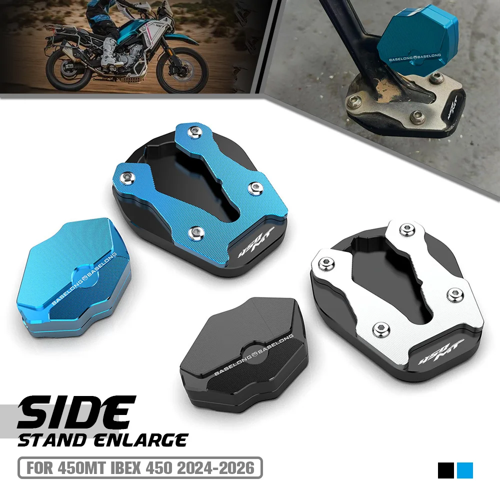 

Aluminium Side Stand Enlarger Column Auxiliary Set FOR CFMOTO 450MT Ibex 450 2024-2025-2026 Kickstand Motorcycle Accessories