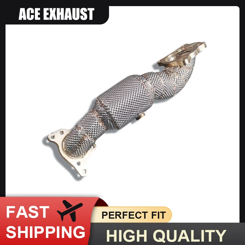 

ACE Exhaust Systems for Honda Civic Type R FL-5 Free Flow Downpipe SUS304 Stainless Steel Exhaust Pipe with Catalysis