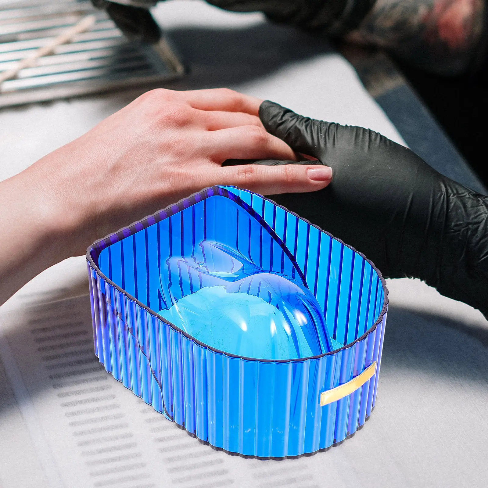 Acrylic Manicure Soaking Bowl for Nail Art Salon Home DIY Cuticle Softening Hand Soak Off Tool Nail Removal Bowl Manicure