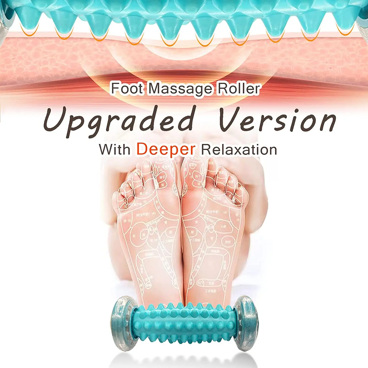 Foot Massager Roller,Foot Roller for Relief Plantar Fasciitis, Deep Tissue Muscle Massager Roller for Foot Arch Pain,Heel Pain