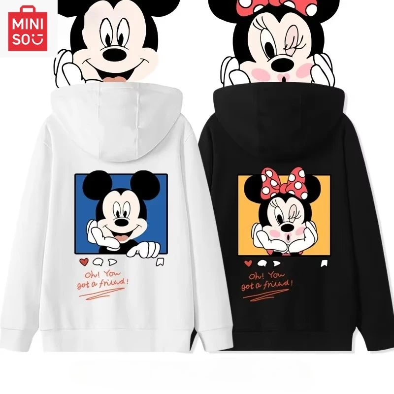

Disney Mickey Minnie Sweater Cute Men and Women 2025 Clothes Hoodies Female Couple Wear Women Anime Hoodie College Style Wear