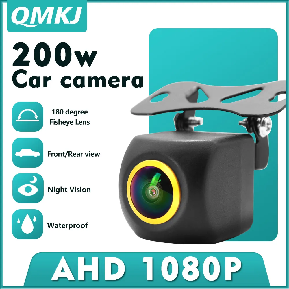 HD AHD 1920*1080P 180 Degree 4K Fisheye Lens Starlight Night Vision Vehicle Rear View Reverse Camera Car Universal Camera