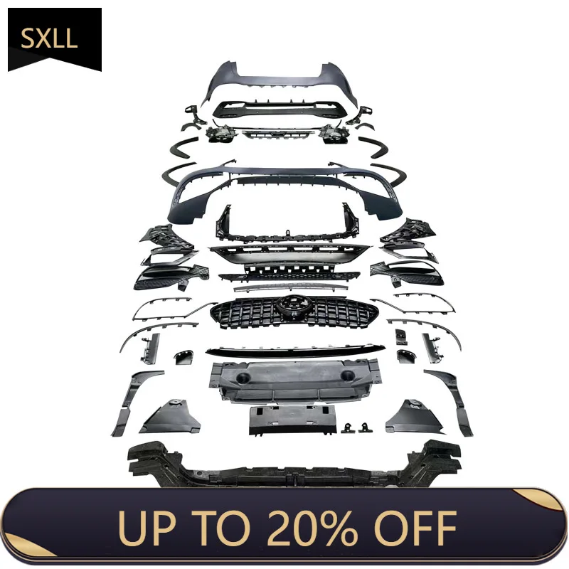 

SXLL Polypropylene plastic for Mercedes Gle 450 front and rear bumper body kit GLE63 style for W167 Gle 350 4matic parts
