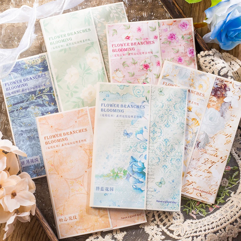 30 pcs Flower Plants Scrapbooking Decorative Material paper Diy Scrapbook Diary Album hand made Junk Journal Stationery Supplies