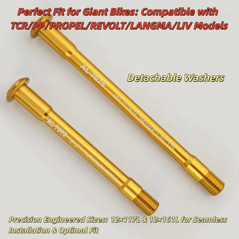 

34g Ultralight Thru Axle 7075 Aluminum Alloy for Road Bikes Compatible with Giant For TCR Revolt Langma For liv