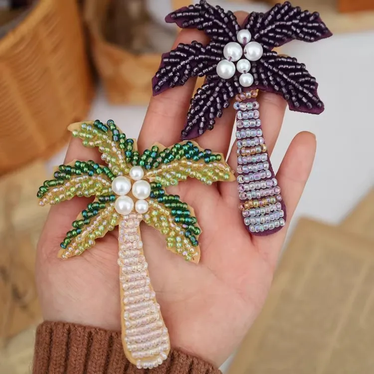 Handmade Beading for Coconut Tree Fibre Patch DIY Sewing Materials Patching for Clothing Shoes Bags Hats Decorative Uses