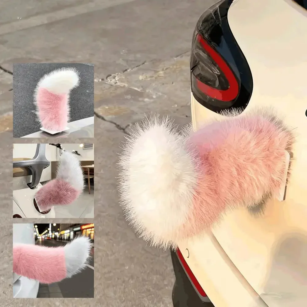 Motorcycle Rear Fox Tail Decor Funny Removable Remote-controlled Electric Tail for Motorbike Cosplay