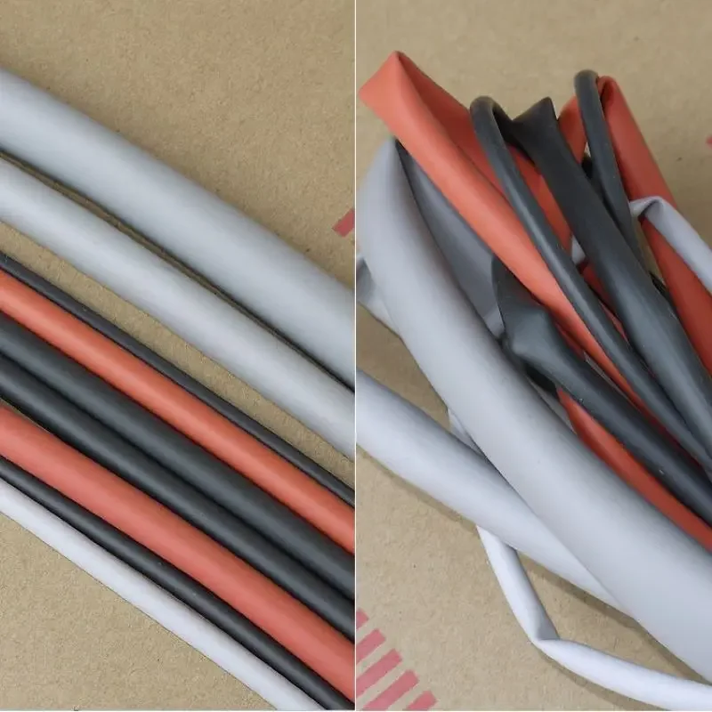 1meter Soft Silicone Heat Shrink Tube Diameter 0.8mm ~ 8mm Cable Sleeve Elastic Insulated Wire Wrap Line Protect