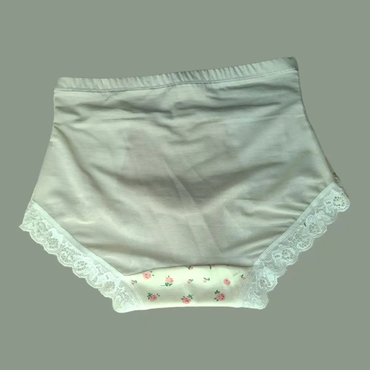 رجل صناعة يدوية مرونة القطن لينة عالية الخصر الأزهار الطباعة سراويل سيسي انظر من خلال شبكة الدانتيل ملخصات عرض حي زي