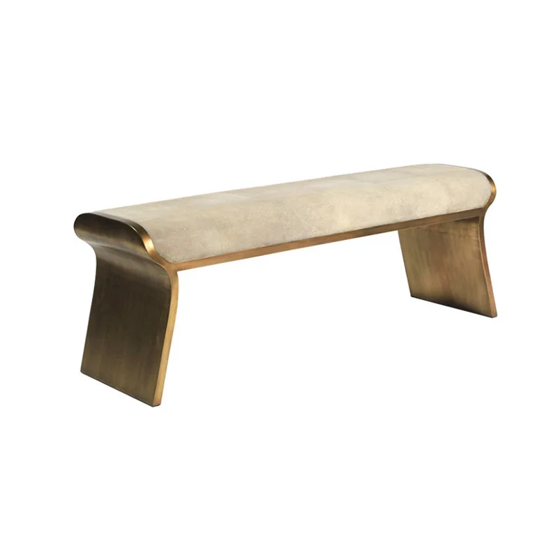 shoe change stool, minimalist flannel sofa at the end of the bed, bench can sit in the door, wear shoes, long stool feet