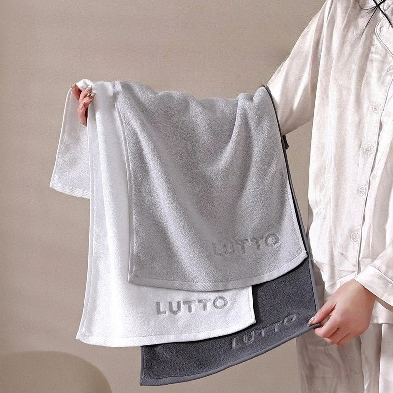 2pcs/Set Cotton Bath Towel Large Face Towel Soft Sweat Thick Absorbent Premium Bath Full Body Shower Towel Set