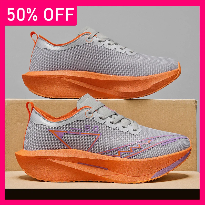 Unisex Sports Shoes Trendy Mesh Breathable Spring Running Tennis Shoes 2026 New Comfortable Thick Soled Fitness Shoes for Men