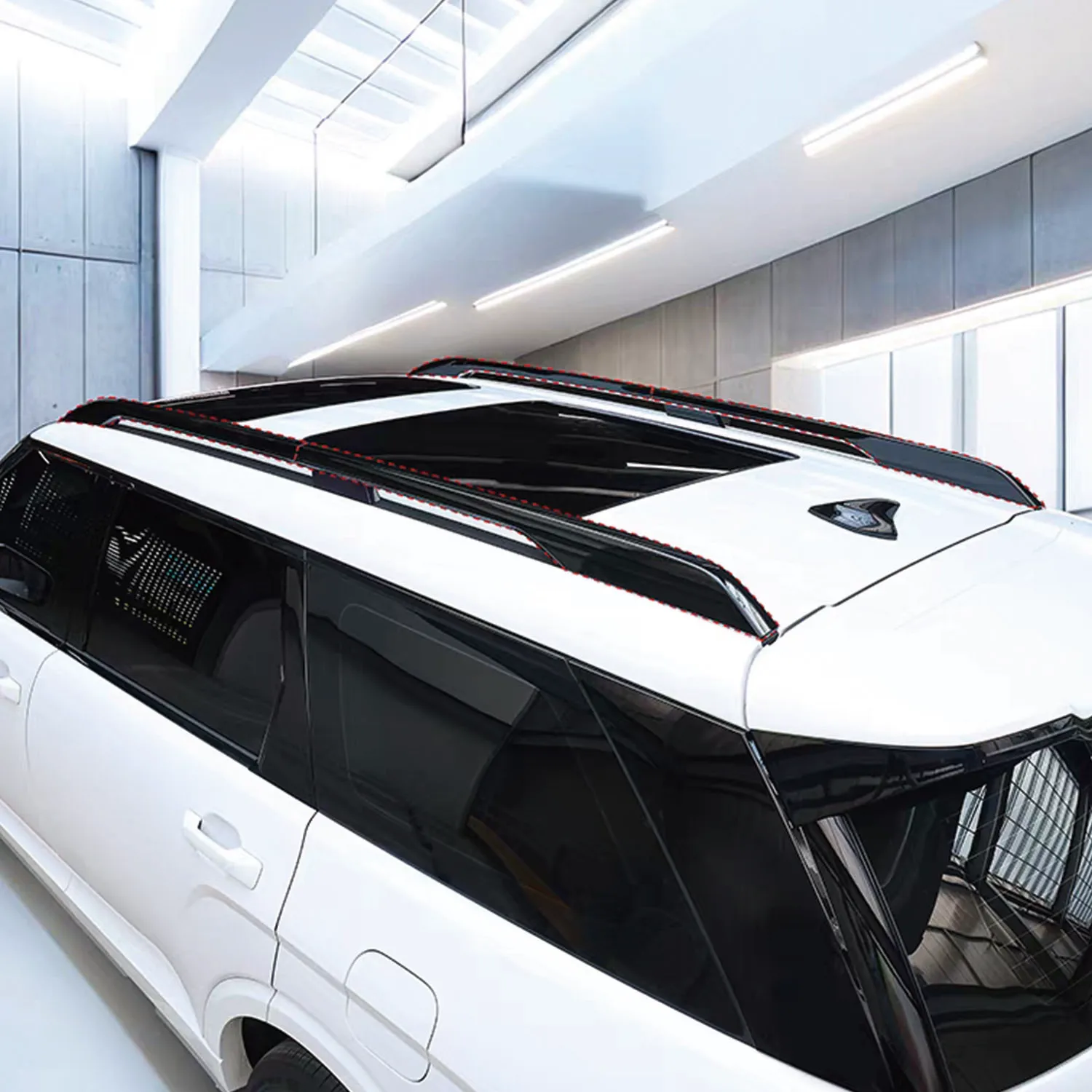 For Hyundai Palisade LX3 2026 Glossy Black Roof Rack Rails Luggage Carrier Side Bars Cargo Racks Kit Exterior Accessories 4pcs