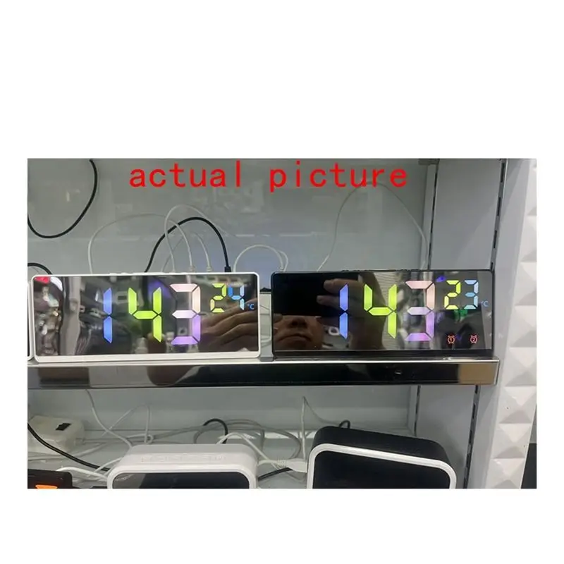 BAAJ-Multifunctional Electronic Clock Simple Multifunctional Big Screen Clock Alarm Clock Bedside Clock Easy To Use A