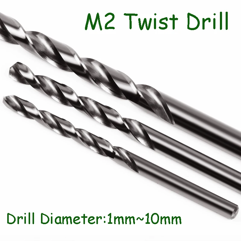 

M2 Straight Shank Twist Drill Precision Fully Ground for Stainless Steel Iron Aluminium Metal and Tin Drilling Twist Drill Bit