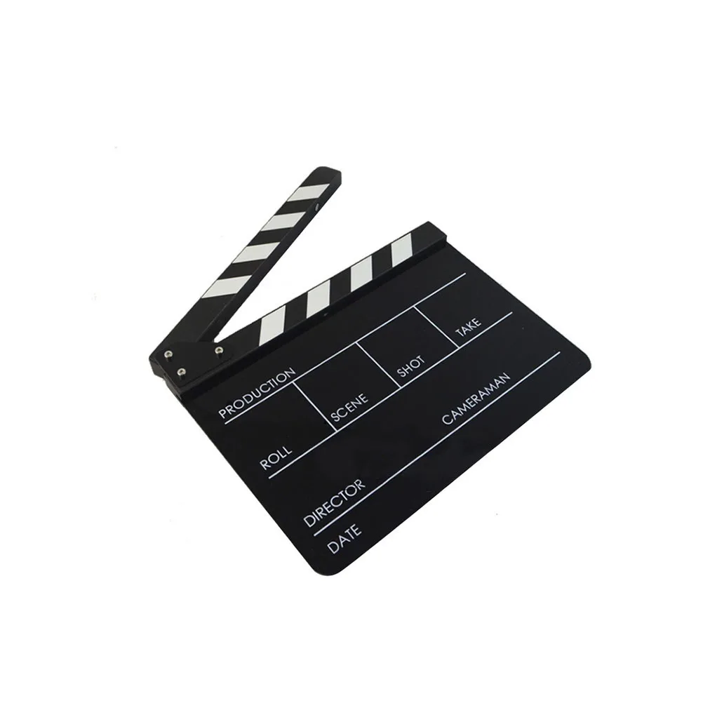 

Black Acrylic Film Clapper Board Directors Clapboard Photo Prop Movie Kids Festival Clapper Board