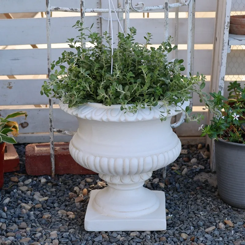 Environmentally Friendly Magnesium Oxide New Classic European Roman Column Planter Flower Stand Vintage Pillar Vase for Home