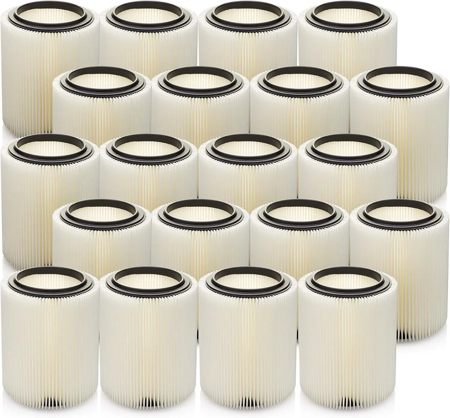 Replacement Filter for Craftsman and Ridgid Shop Vacs Part #s 9-17816, 9-17912 & Part #s VF4000, VF5000, 20 Pack, Fine Particle