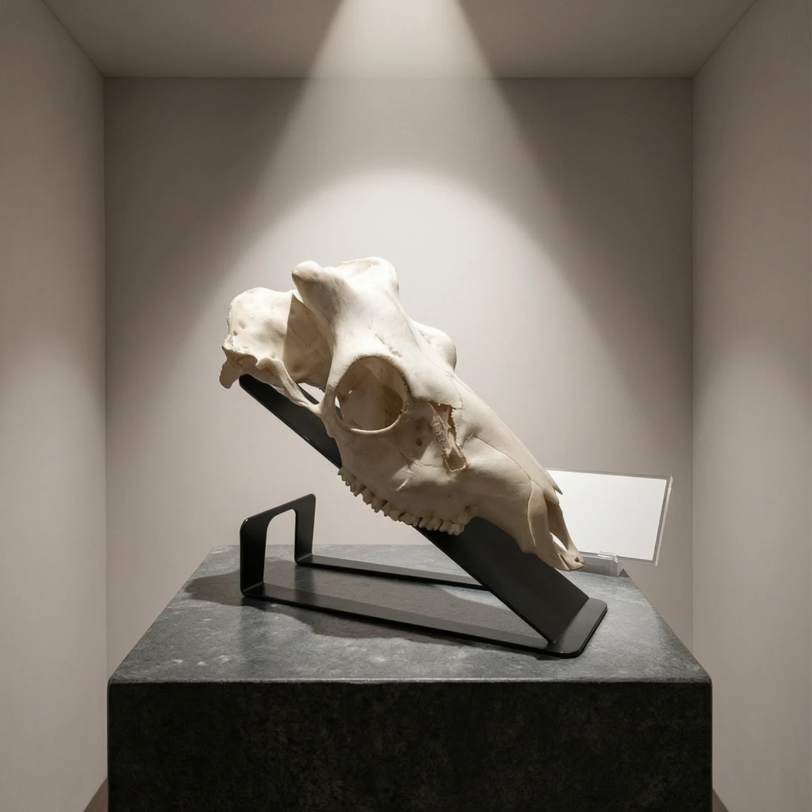 Animal Skull Display Stand Stable Tabletop Skull Stand Rust-Resistant Space-Saving for Collectors, Study, Office