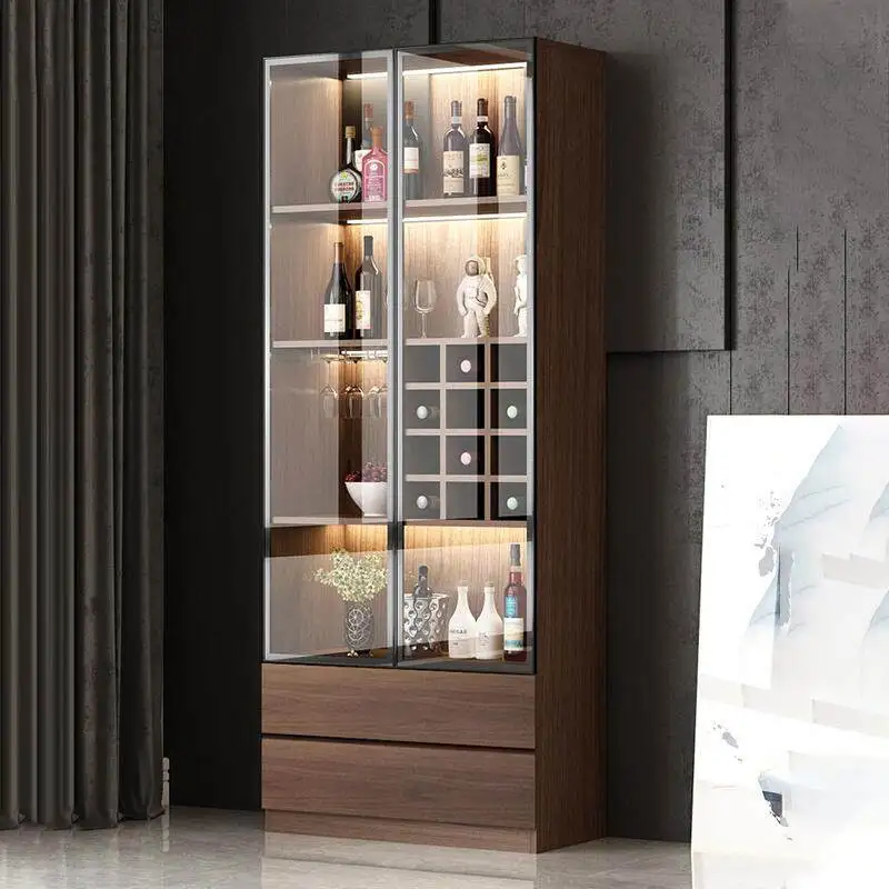 

Italian Minimalist Wine Cabine Modern Designer Popular Special Wine Cabinet Aesthetic Creative Bar Furniture Juomakaappi XY50JG