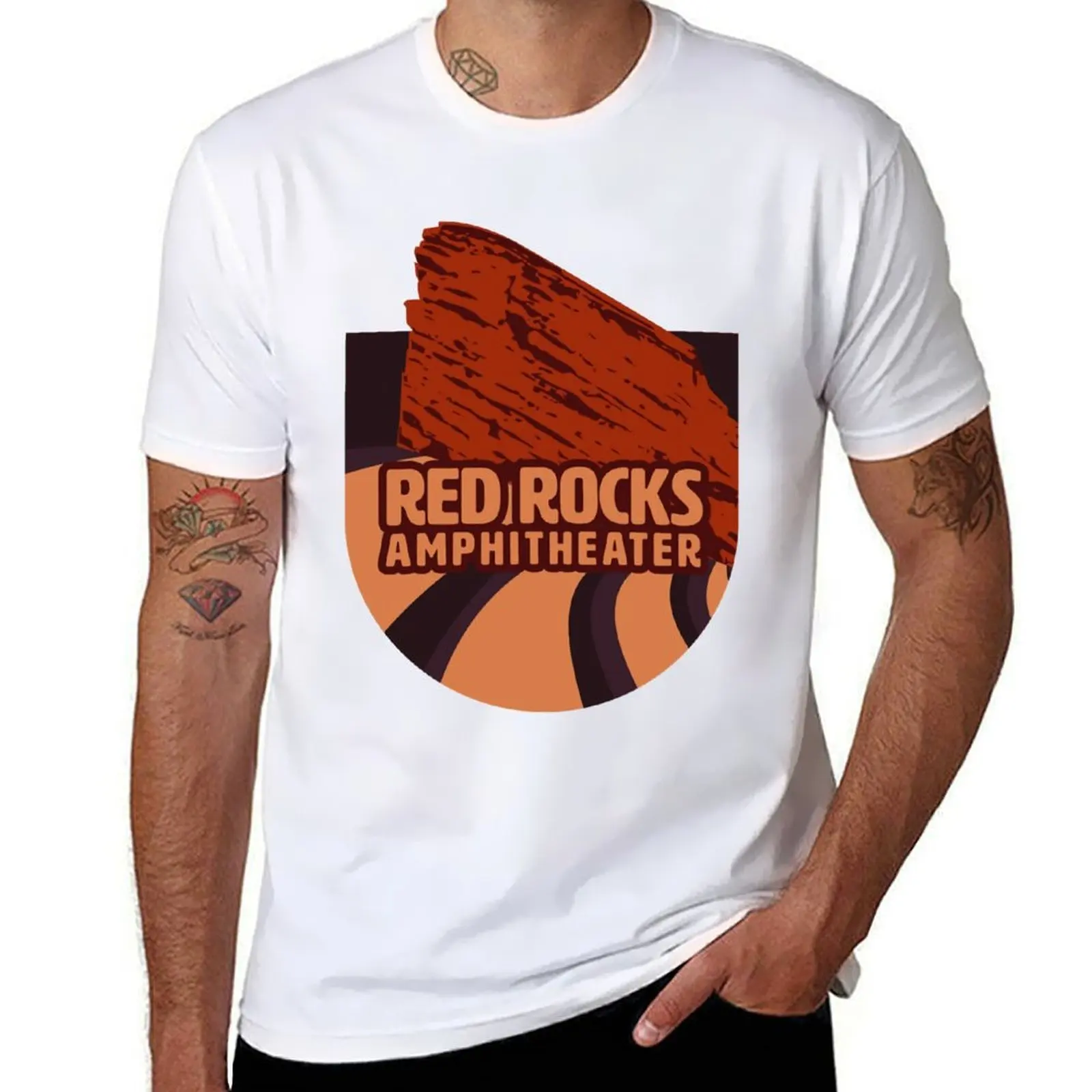 

Red Rocks Amphitheater Essential T-Shirt t shirt men 100% cotton luxury brand anime t shirts oversize T-Shirt