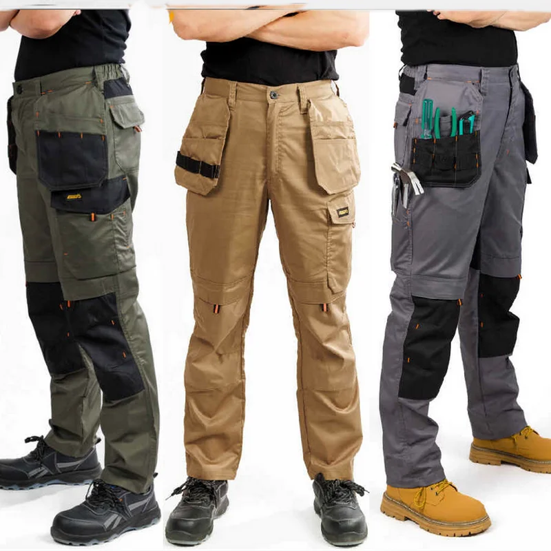 American Style Workwear Pants,Multi-purpose Casual Cargo Pants,Thick Twill Oxford Fabric Trousers - Image 4