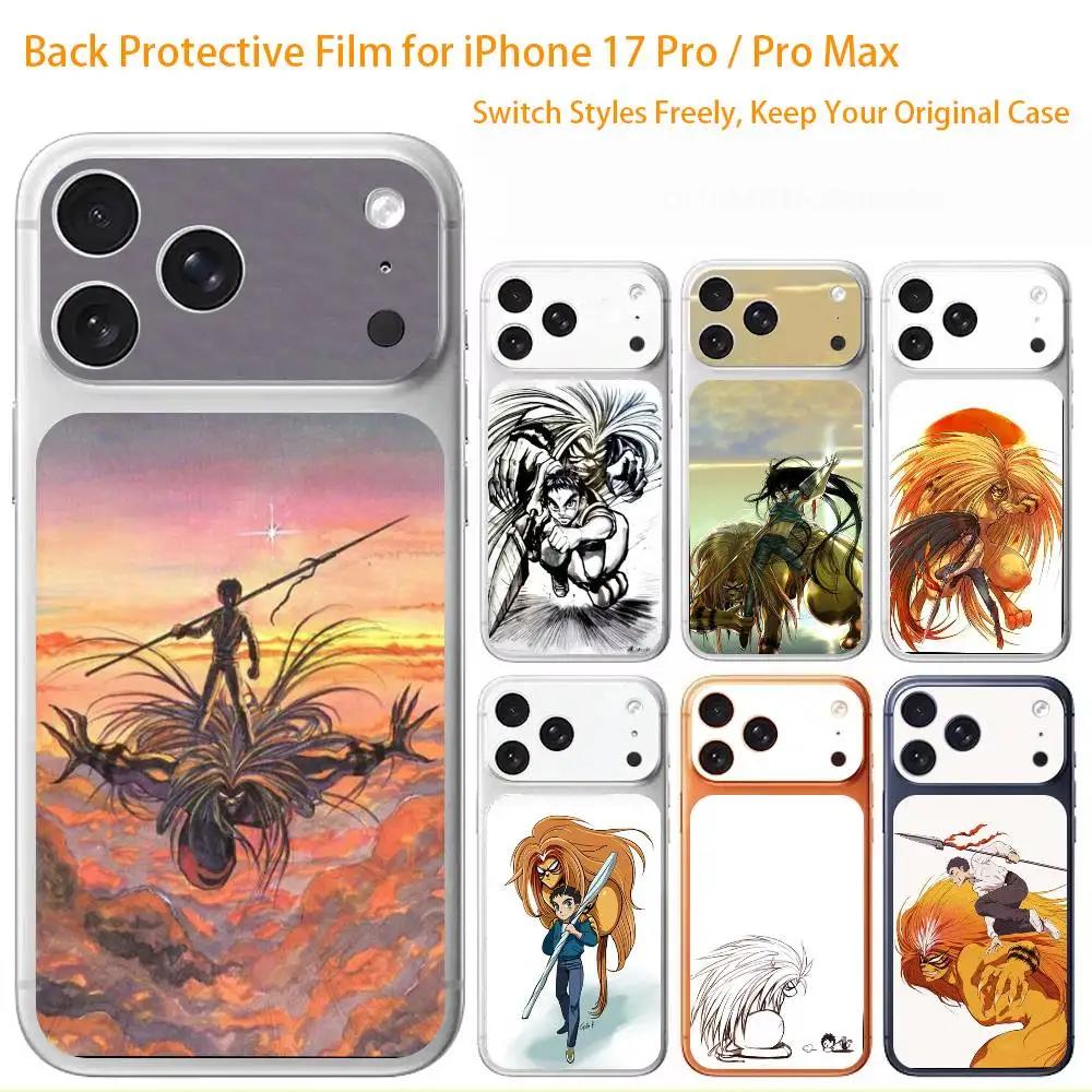 

Защитная наклейка Ushio и T-Tora с 3D-эффектом для iPhone 17/Pro/Pro Max, полноцветная, на заднюю панель