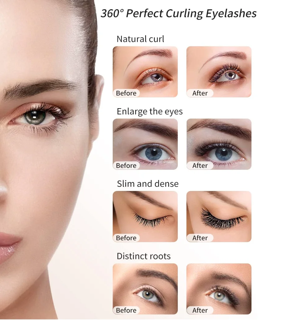 2025 beheizte Wimpernzange – wiederaufladbare USB-elektrische Wimpernzange – Wimpernzange beheizt, schnelles Aufheizen innerhalb von 3 Sekunden