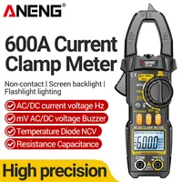 ANENG PN108 Clamp Meter 6000 Counts  AC/DC Voltage 600A Current Resistance Capacitance High Precision Tester  MultimeterTool