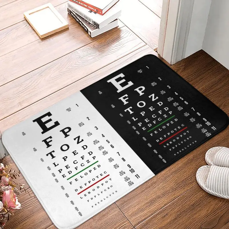 Personalized Snellen Chart Eye Test Doormat Mat Anti-Slip Optometrist Optician Kitchen Bathroom Balcony Rug Carpet 40*60cm