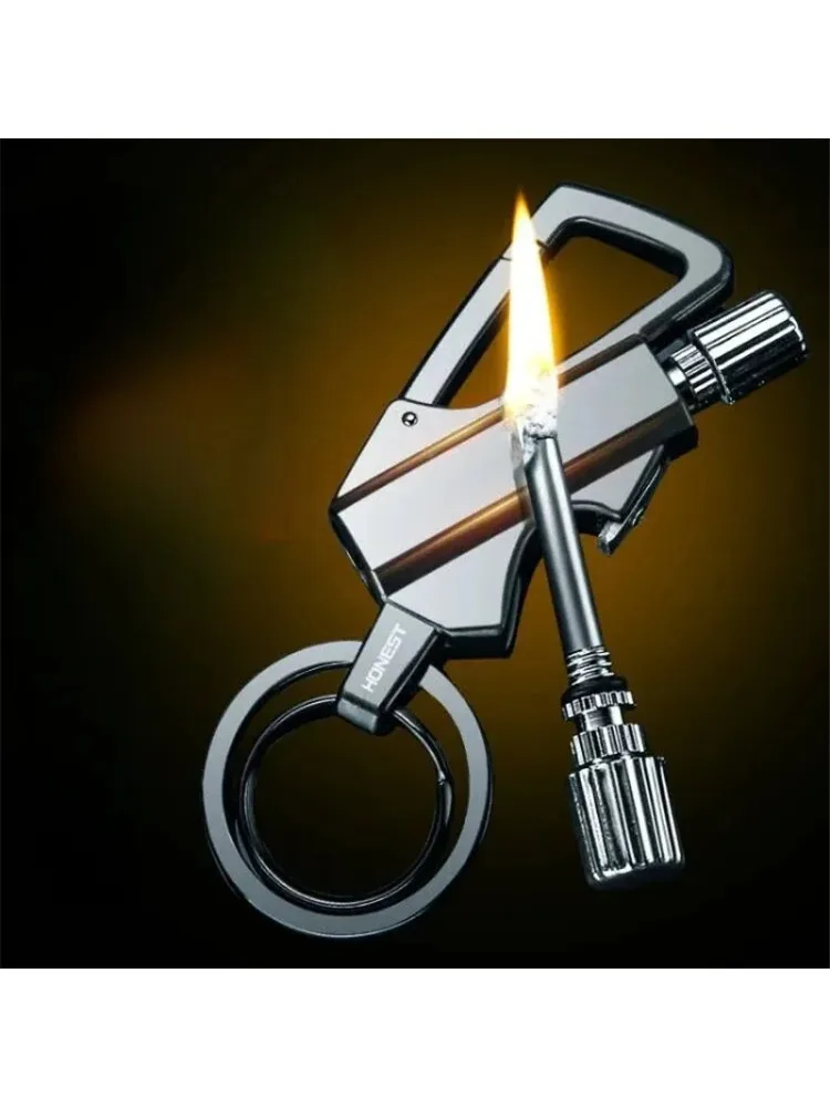 Briquet Portable en métal pour l'extérieur, démarreur de feu immortel, briquet de Camping, outil de survie en plein air étanche