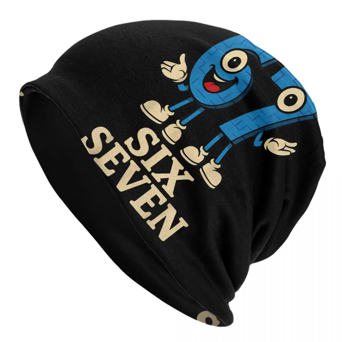 67 ستة سبعة 6-7 مضحك الإيطالية Brainrot قبعة للنساء الرجال دافئ Skullies قبعات بونيه متماسكة قبعة