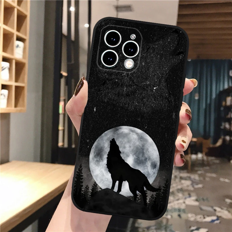 

Phone Case Carcasa Funda For iPhone 17 Pro Max 17 Air 16 15 14 13 Pro Max 15 16 Pro 15Plus Animal Wolf