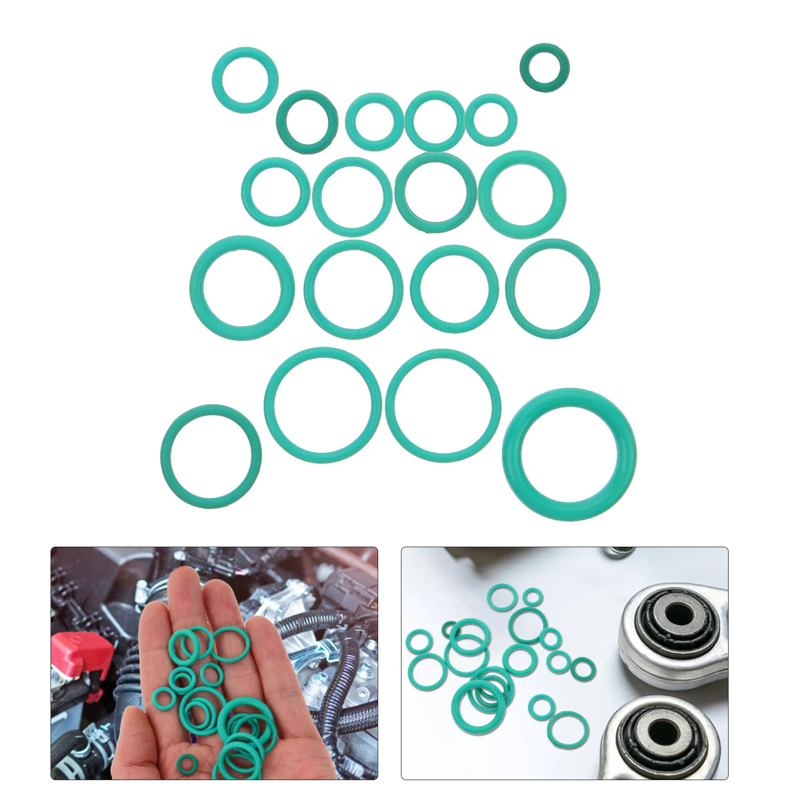 270Pcs Automotive Air Conditioning Compressor O-Rings Seal Kit Butyl Rubber Sealing Gasket for Car Ac Repair Maintenance