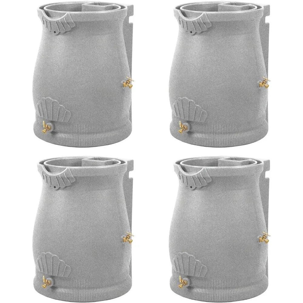 Urn Shaped Water Collection Barrel 50 Gallon, 4 Pack