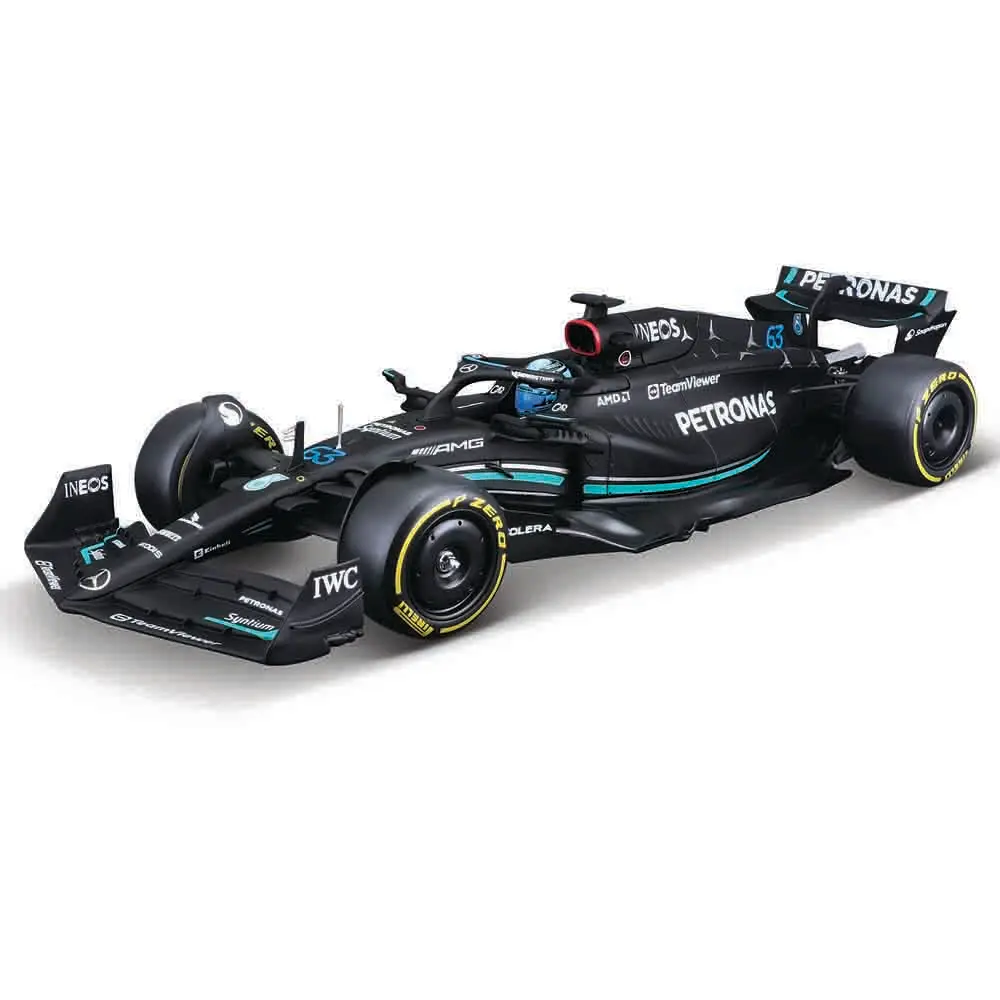 Bburago 1:24 NEW 2023 Mercedes-AMG Team W14 44# Hamilton 63# Russell Formula One Alloy Super Toy Die cast car model