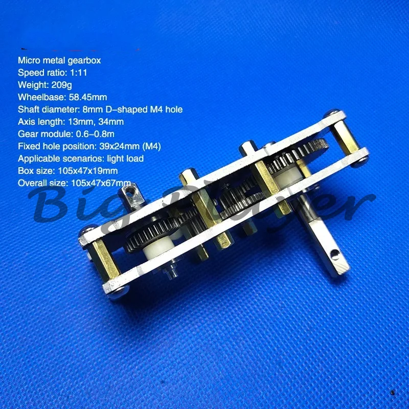Large Torque Metal Gearbox - 1 to 28 Speed Adjustable Reducer and Speed Increaser