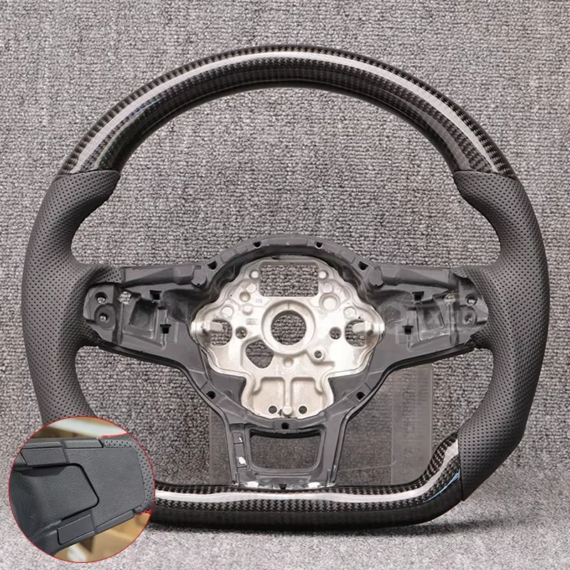 Koolstofvezel Stuurwiel Leer Alcantara Voor Volkswagen Golf 7 7.5 GTI GTD GTE R 2013-2020 Polo GTI Tiguan passat DSG