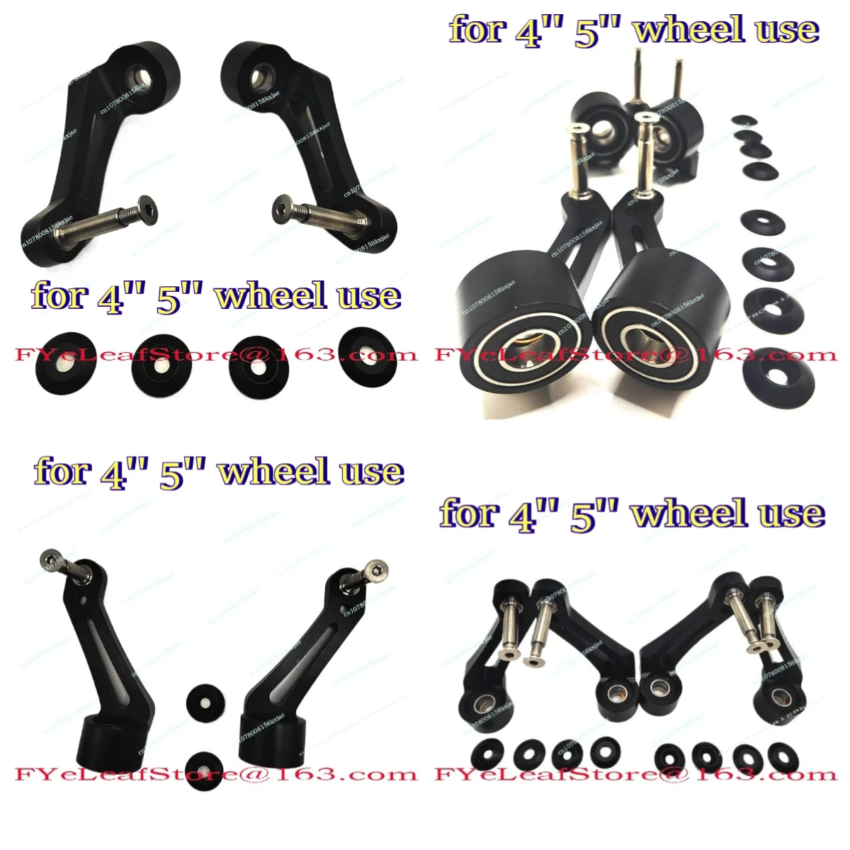 

Wheelchair Front Fork with Titanium Alloy Axle for 4'' 5'' wheel use Wheel Use Aluminum