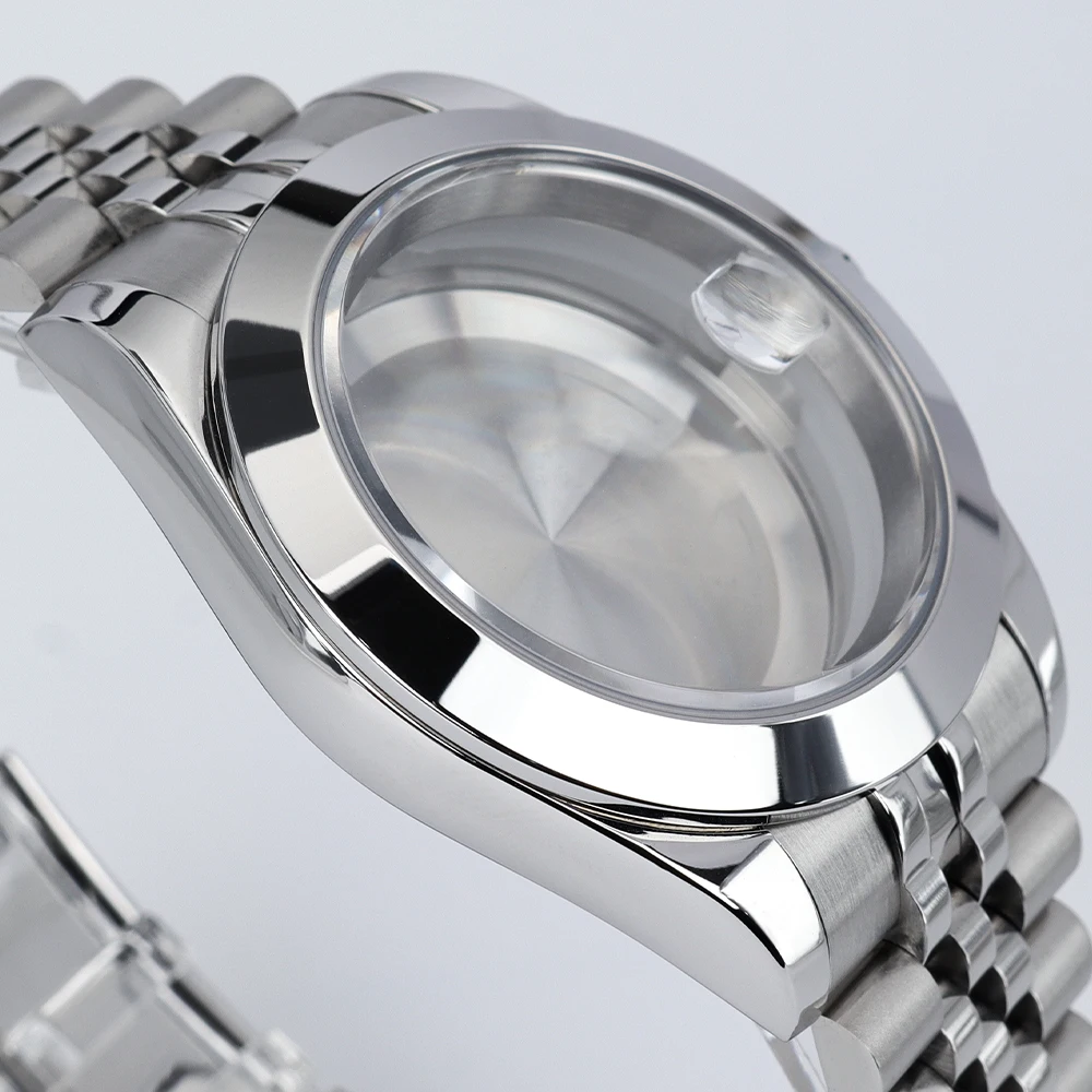 36MM/40MM NH35 Watch Case Sapphire For NH35 NH36 NH70 Miyota 8215 ETA 2836 Movt Watch Accessories Jubile Bracelet Slide Buckle